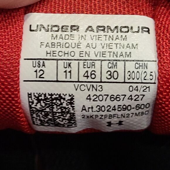 Under Armour Charged Assert 9 Running Shoe Men Size 12 - Picture 7 of 10